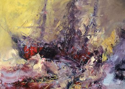 Terror (Red Ice), 2018, acrylic on canvas, 54 x 64 ins (137 x 163 cm)