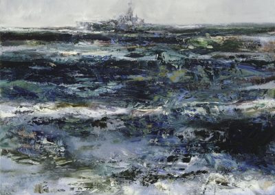 Steel and Water, 2008, acrylic on canvas, 162.56 x 193.04 cm (64 x 76 inches)