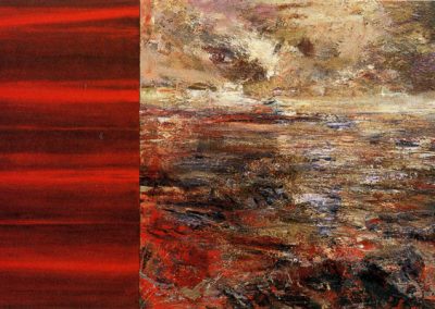 In Abeyance (Mantle), 1997, acrylic on canvas,139.7 x 314.96 cm (55 x 124 inches)