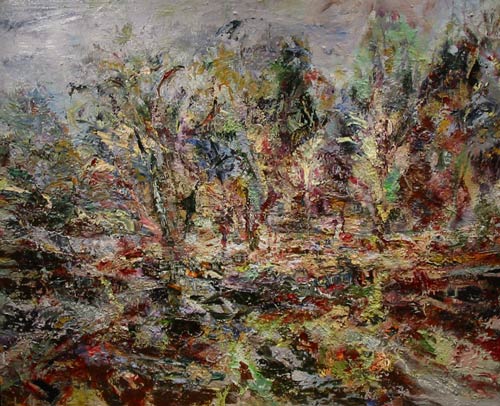 Incursion, Sidelight, 2003, acrylic on canvas, 59"x74"