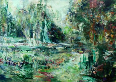 Green Pond, 2008, acrylic on canvas, 137.16 x 177.8 cm (54 x 70 inches)