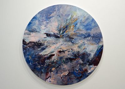 Vessel, 2017, acrylic/canvas, 60 dia. ins (153 cm)