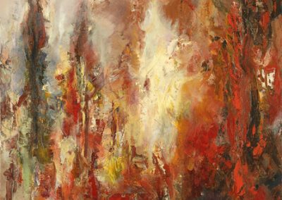 Vertical Fire #1, 2009, acrylic on canvas, 274.32 x 203.2 cm (108 x 80 inches)
