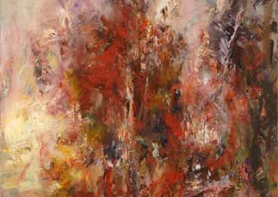 Vertical Fire #2, 2009, acrylic on canvas, 274.32 x 203.2 cm (108 x 80 inches)