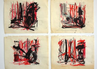 Studies, pastel/paper, 10 x 12 ins (25.5 x 30.5 cm), 1998