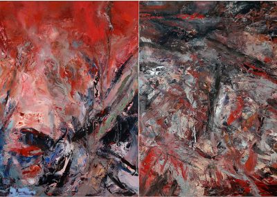 Madder Lake, 2010, acrylic on canvas (diptych), 208.28 x 274.32 cm (82 x 108 inches)