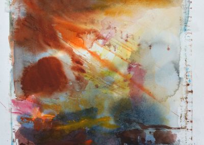 Works on Paper 2016: Over the News #8, watercolour/paper, 9 x 9 ins (22.5 x 22.5 cm), 2016