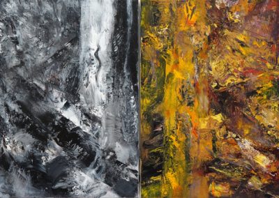 Nicholas Metivier Gallery 2013: Primary Shadow Yellow (diptych), 2013, acrylic on canvas, 36 x 72 inches